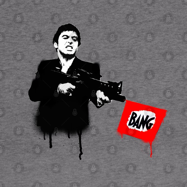 Tony Montana street art. by NineBlack